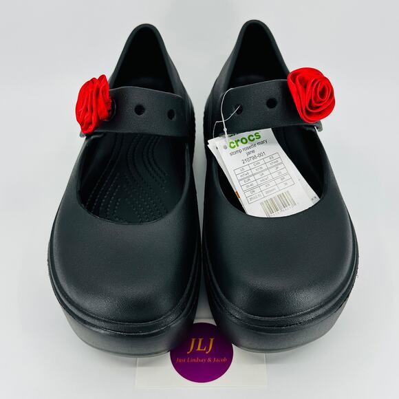 Crocs Women's Stomp Rosette Mary Jane Platform Punk Clogs 210798 Size 9 - Picture 3 of 11